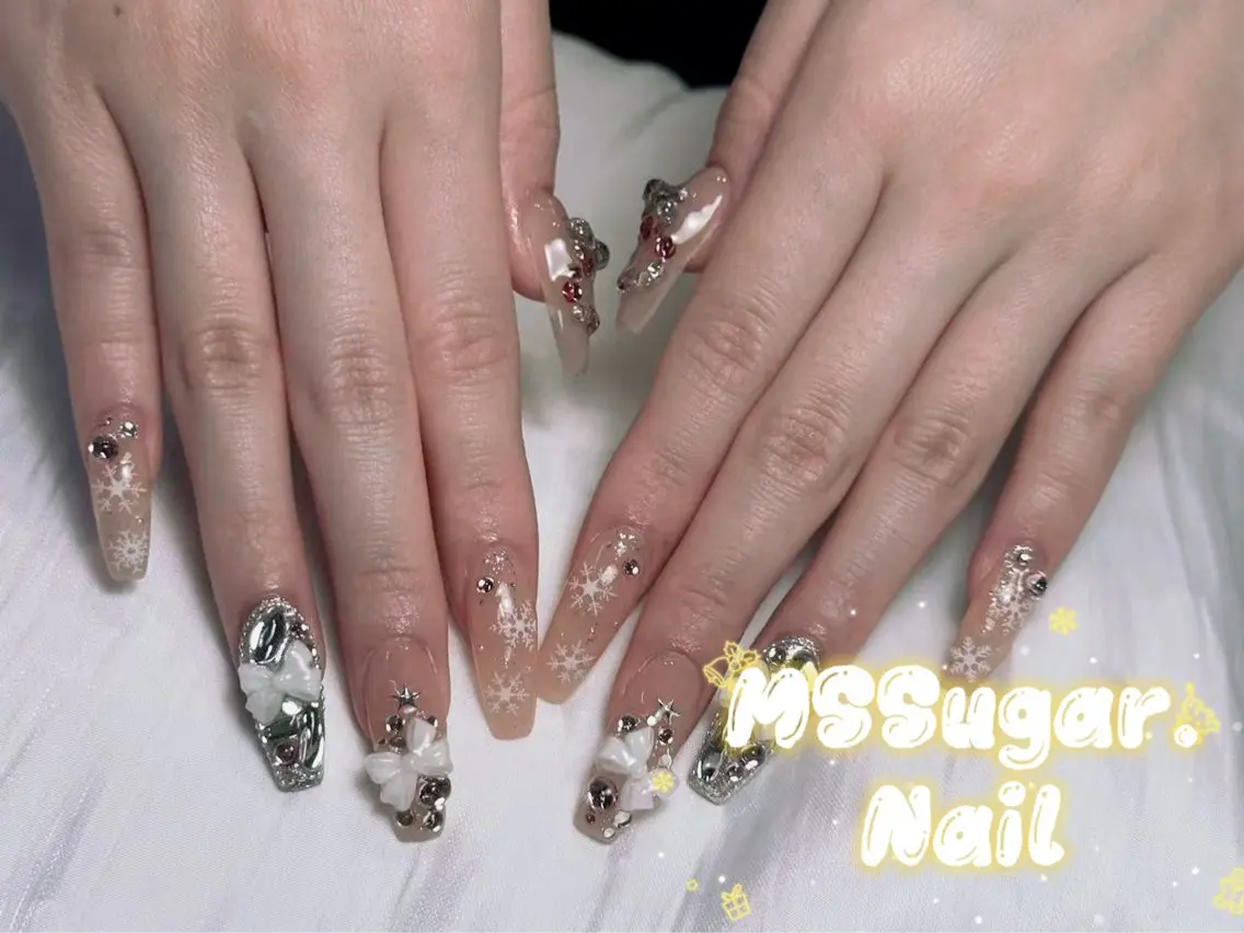 ネイル ハロウィン ロングネイル マグネットネイル スカルプネイル ネイルチップ ハンドネイル MSSugar Nailのネイルデザイン