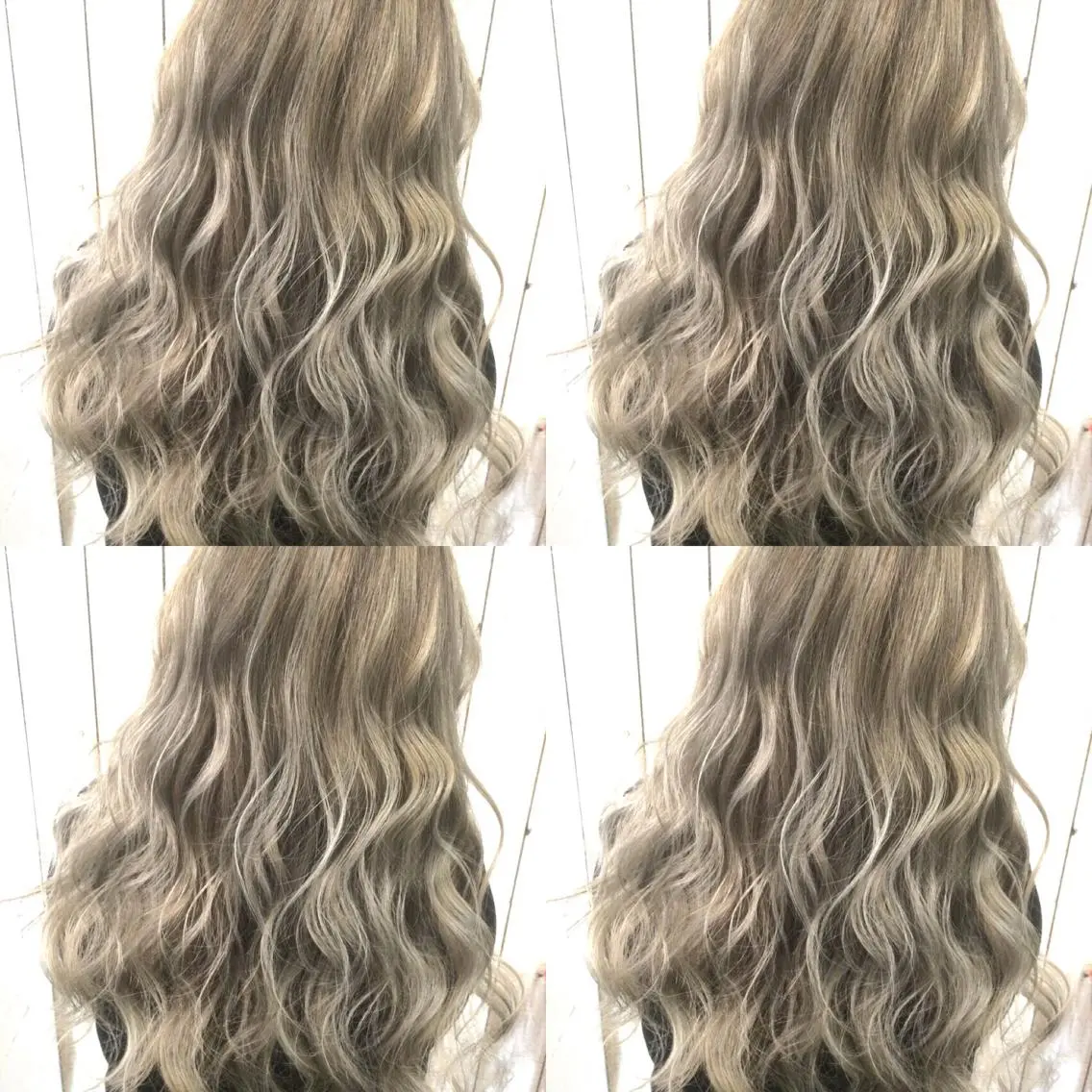 ロング カラー バレイヤージュ シルバー レイヤーカット 井上 一平のヘアスタイル