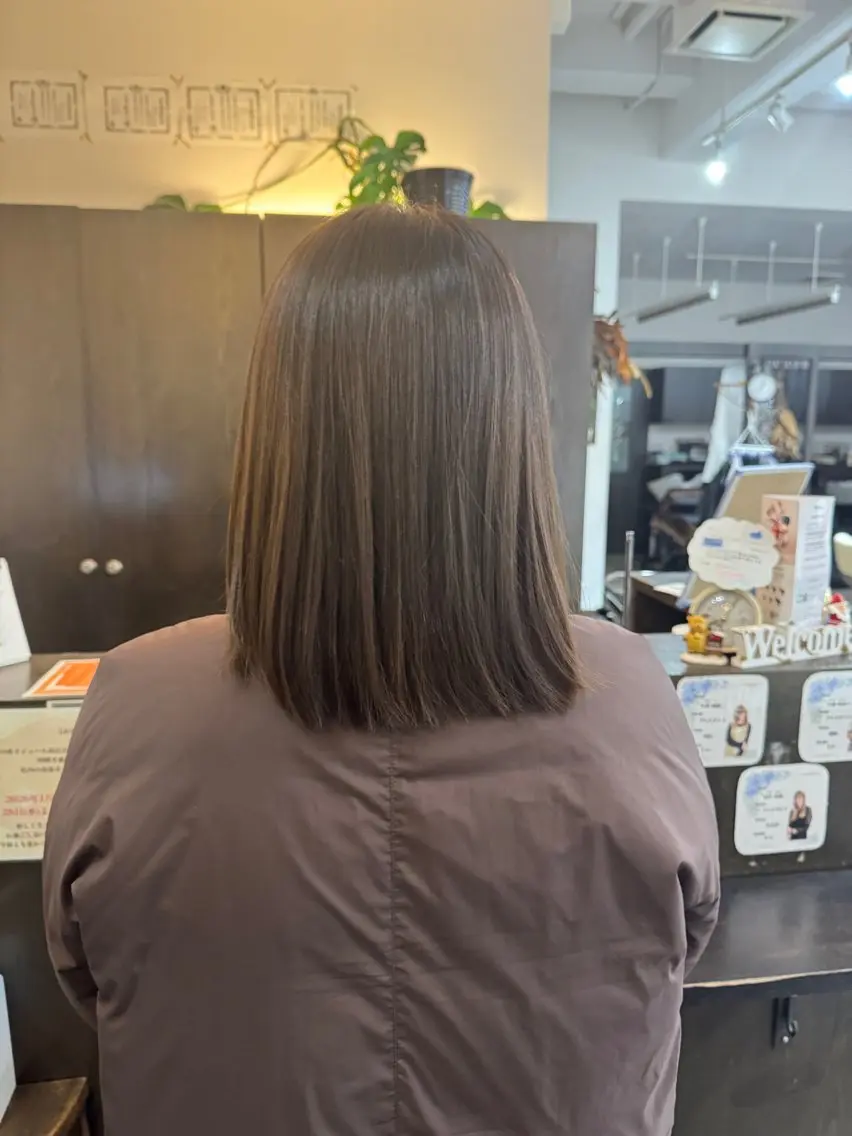 ミディアム ヘアカラー 川瀬 陽南子のヘアスタイル