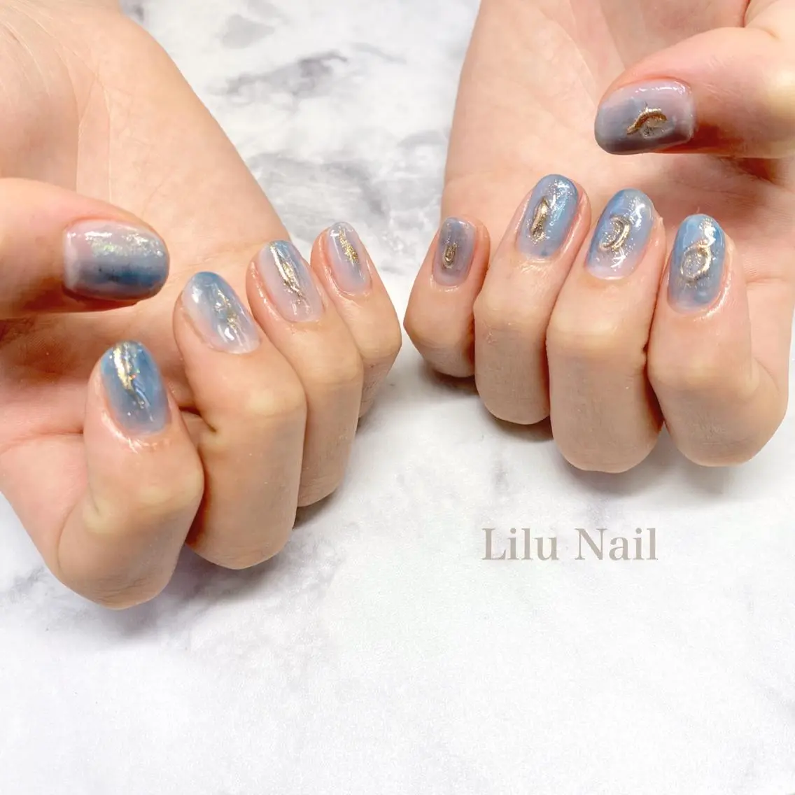ネイル ニュアンスネイル モチの良さ◉ フィルインネイル♡のネイルデザイン