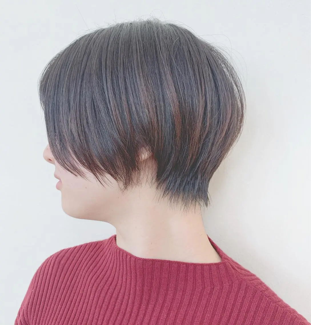 ショート 切りっぱなしボブ ショートボブ ハンサムショート ボブ ショートヘア カット トリートメント 初めてのショート お任せください✂️のヘアスタイル