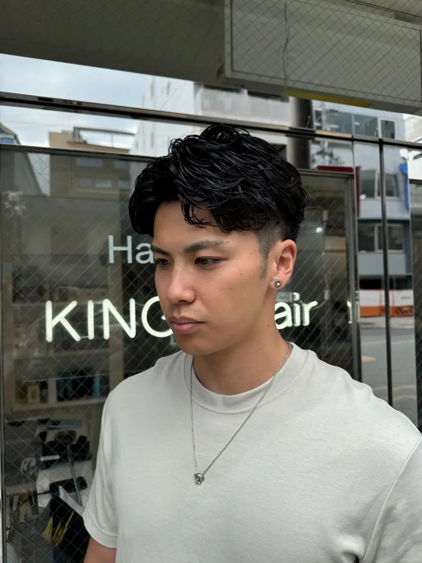 パーマ メンズ 京都駅/メンズサロン 山田司のヘアスタイル