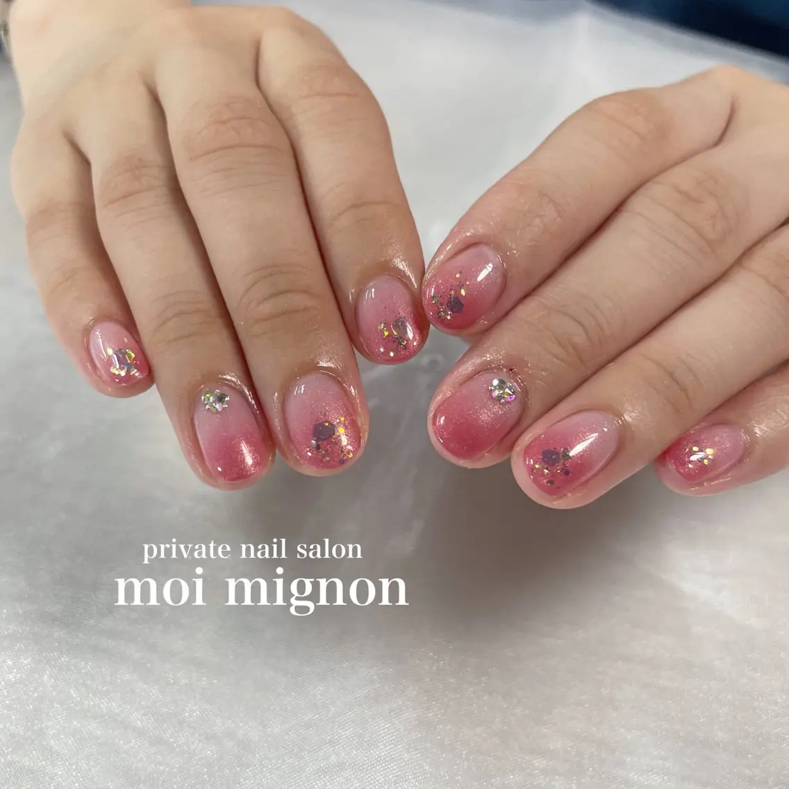 ネイル ラメ(グリッター) ハンドネイル nailist Aki♡のネイルデザイン