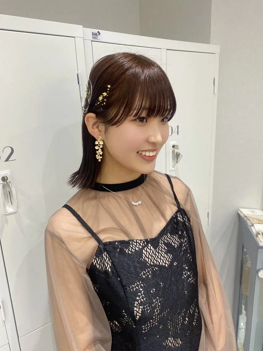 ミディアム カラー ヘアアレンジ ブラウンカラー ピンクカラー ピンクブラウン ヘアカラー ボブ /ニュアンス/ satomi🧸💖のヘアスタイル