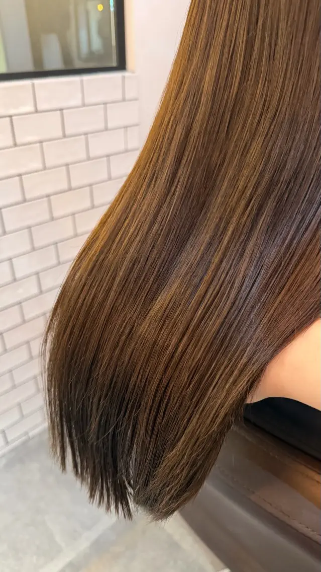 ロング ヘアカラー トリートメント 🍒ボブカット/ moe🍒のヘアスタイル