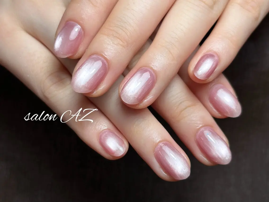 ネイル アートネイル 長さ出し フットネイル フレンチネイル ジェルネイル ハンドネイル salon AZのネイルデザイン