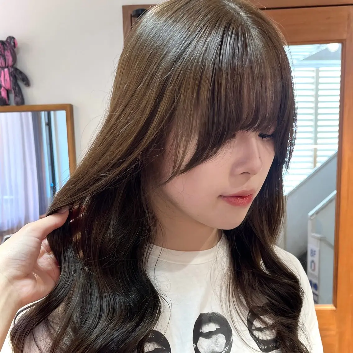 ロング カラー カット ヘアカラー satone 🩵のヘアスタイル