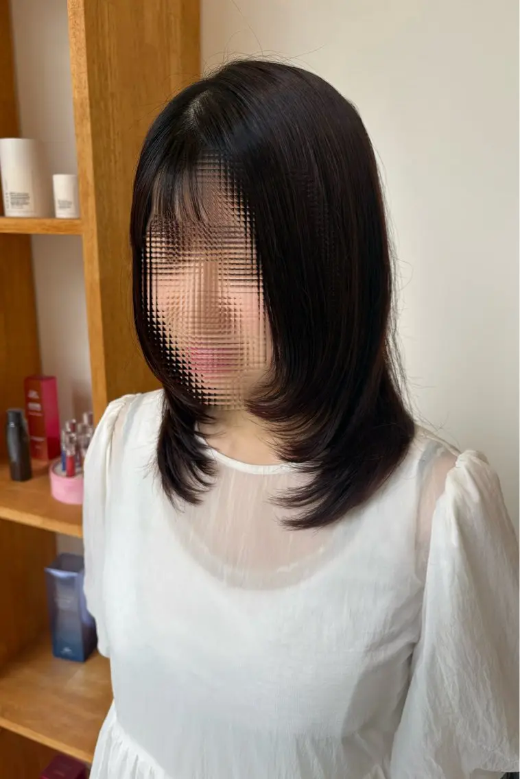 ミディアム レイヤーカット カット ヘッドスパ 藤原仁美/レイヤー /透明感カラーのヘアスタイル