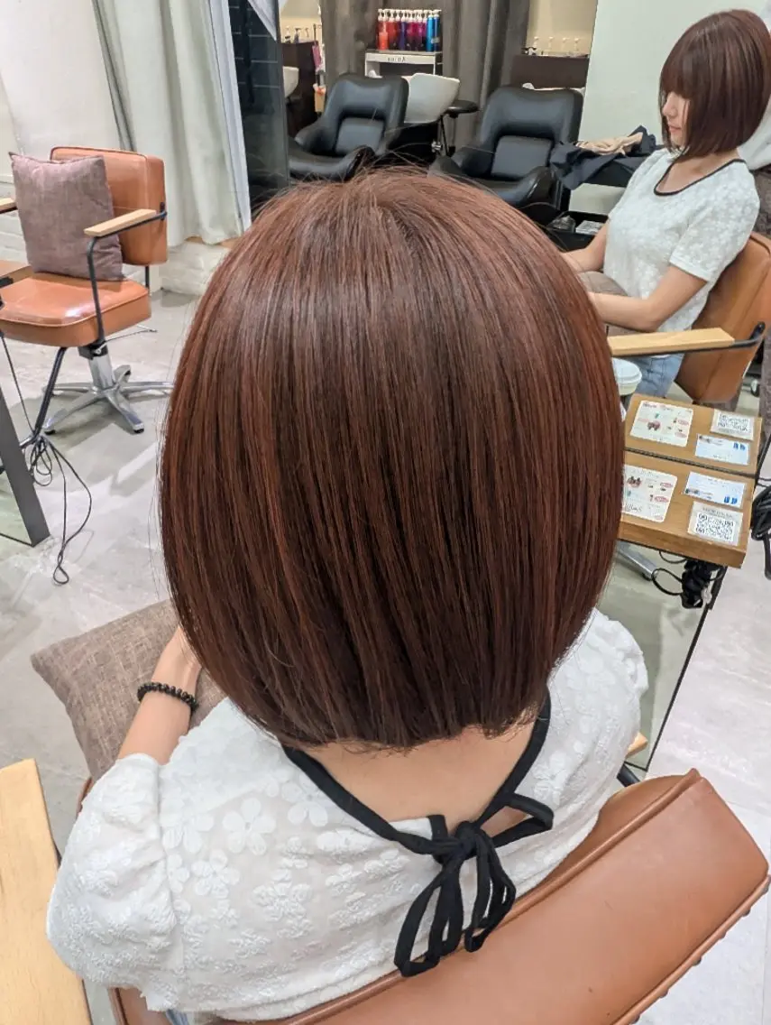 ミディアム カラー ヘアカラー トリートメント カラー/銀座 /あおいのヘアスタイル
