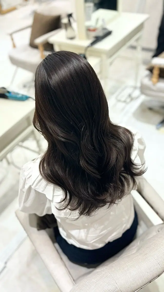 ロング カラー ブラウンカラー 透明感カラー 巻ける縮毛矯正 Sachi🐰のヘアスタイル