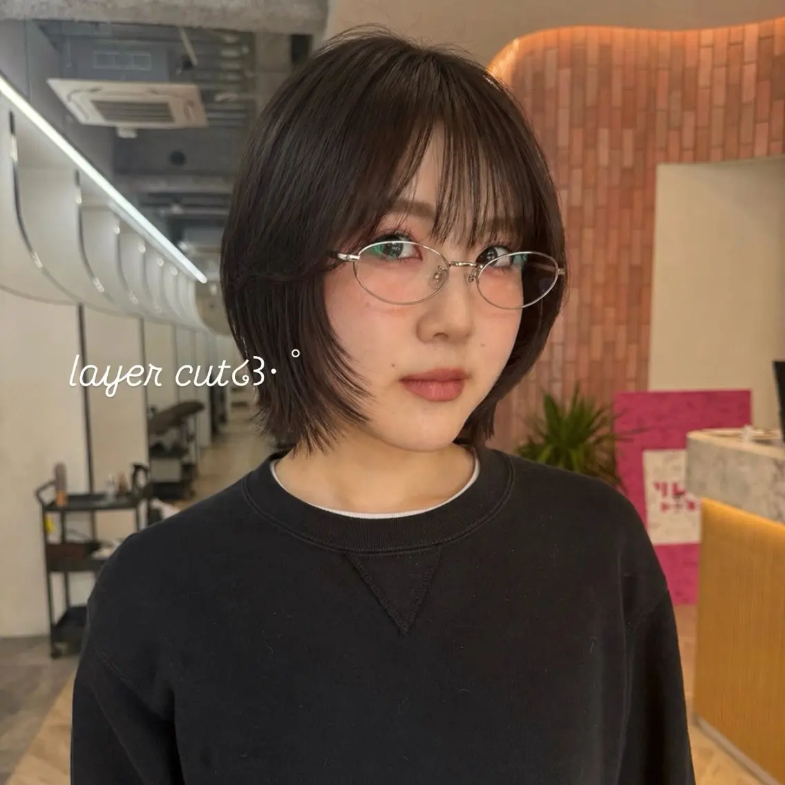 ミディアム カラー カット ヘアカラー トリートメント 柔らかいbeige ¦韓国¦🩰マユ🩰のヘアスタイル