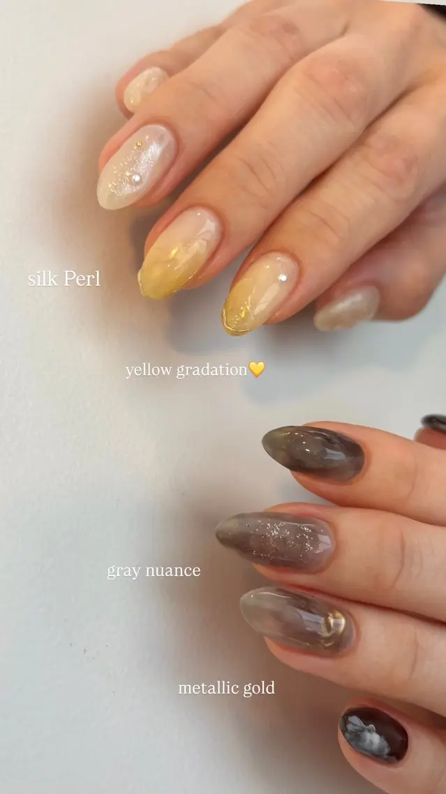 ネイル ニュアンスネイル ハンドネイル Maede Kanaのネイルデザイン