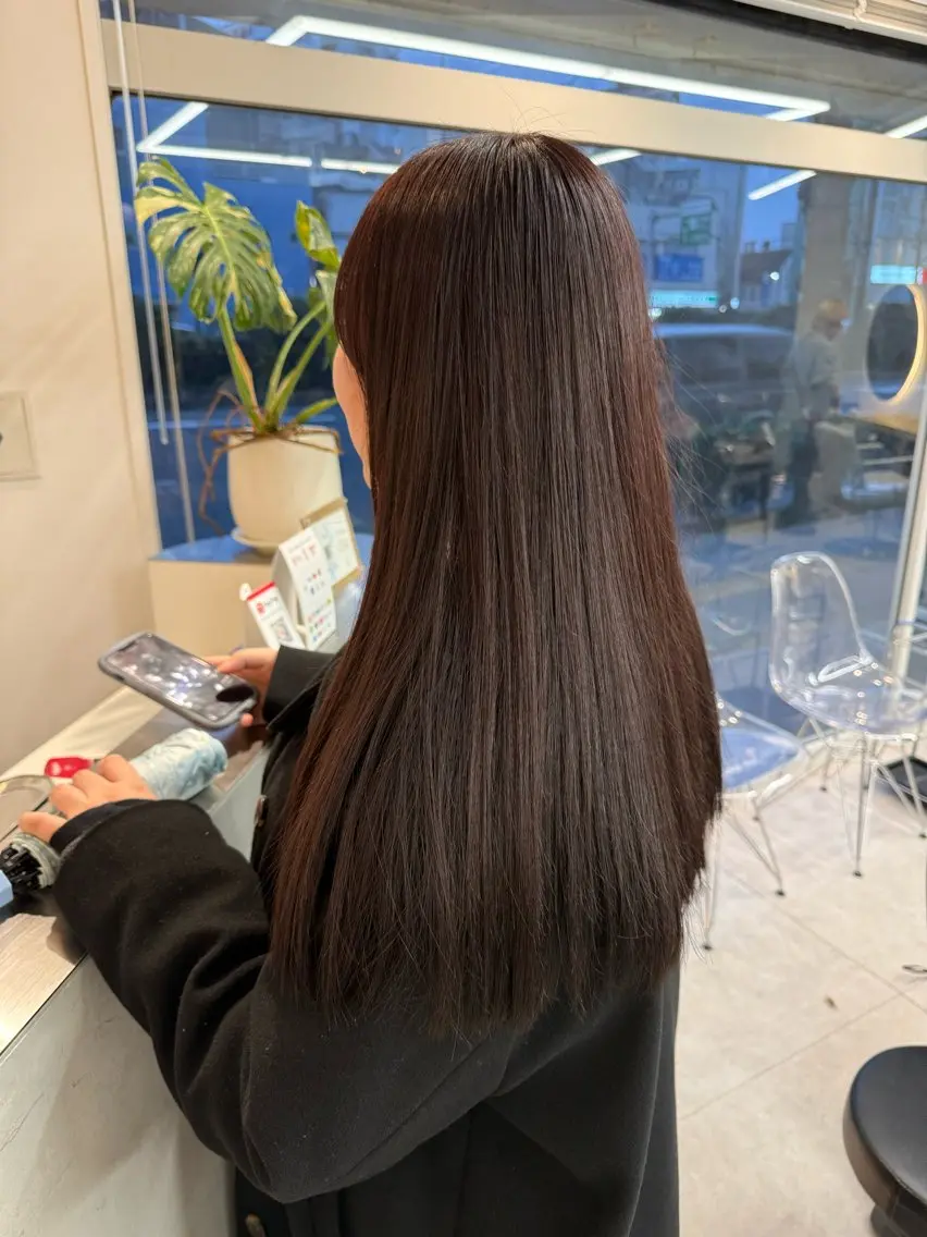 ロング ヘアカラー 濱﨑 紅葉のヘアスタイル