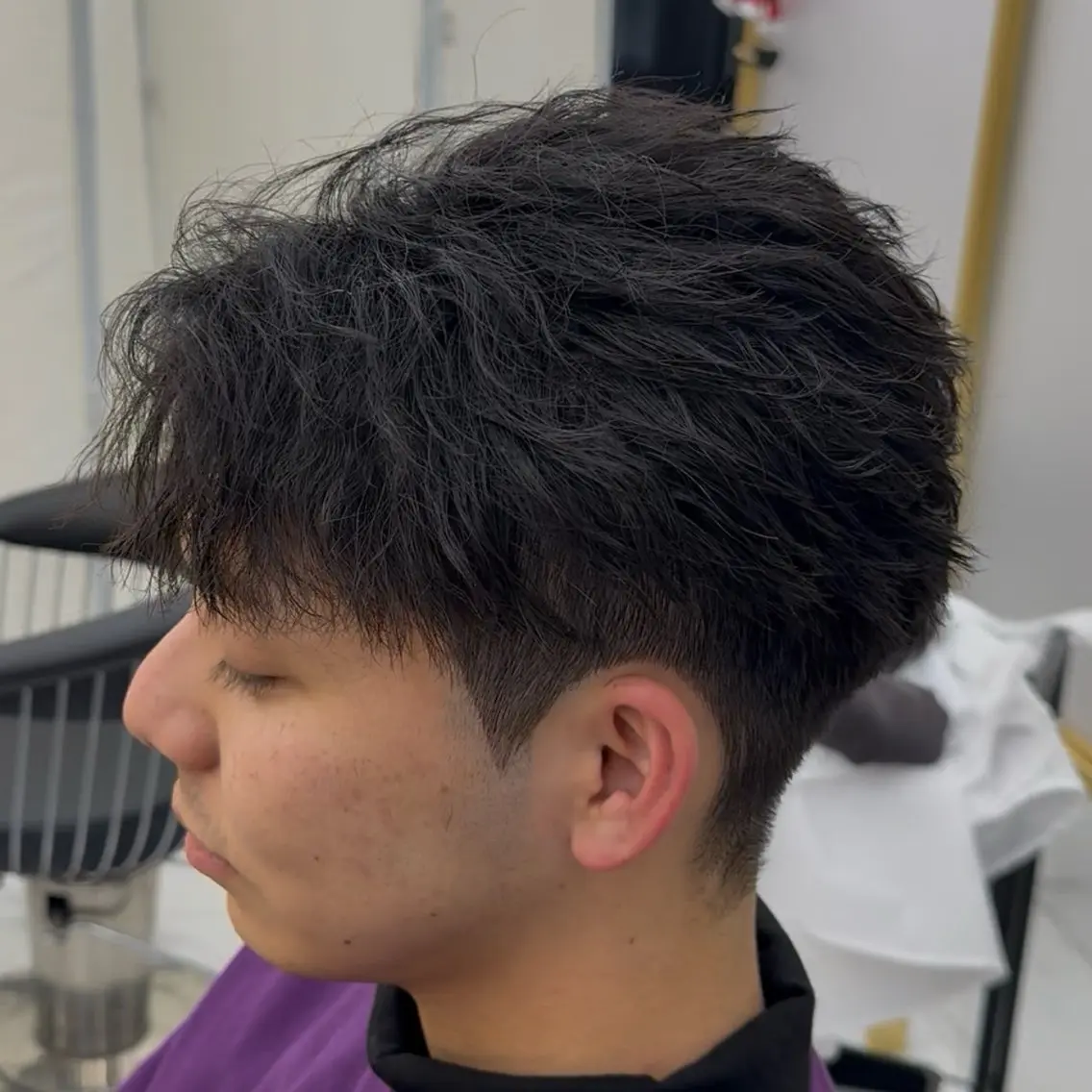 パーマ メンズ フェザーパーマ カルマパーマ メンズパーマ スペインカール スパイキーショート 川越メンズパーマ🌀 大人ヘア/くりのヘアスタイル