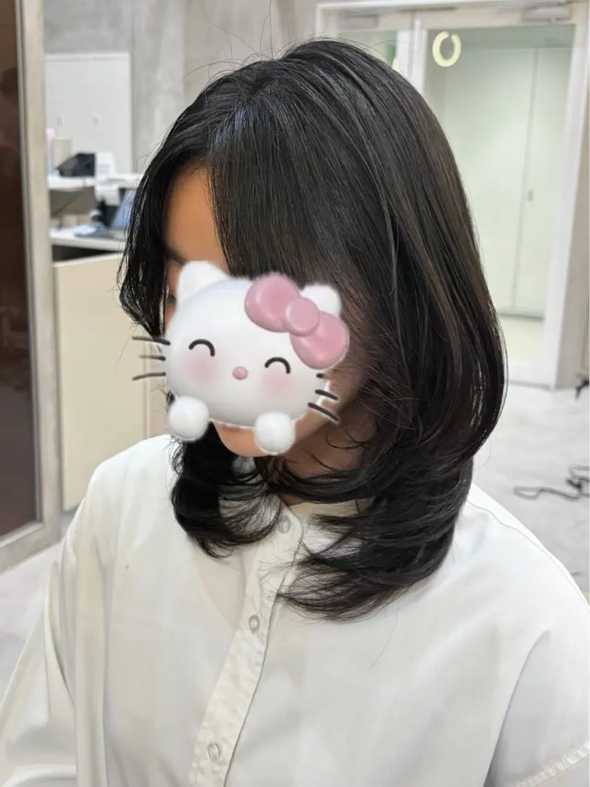 ミディアム レイヤー/ワンホン 新宿🤍Maiのヘアスタイル
