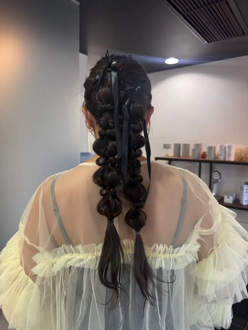 ♡結婚式お呼ばれヘア、お出かけ前セット♡早朝も受けてます！ご予約は3日前までにお願いします。の写真