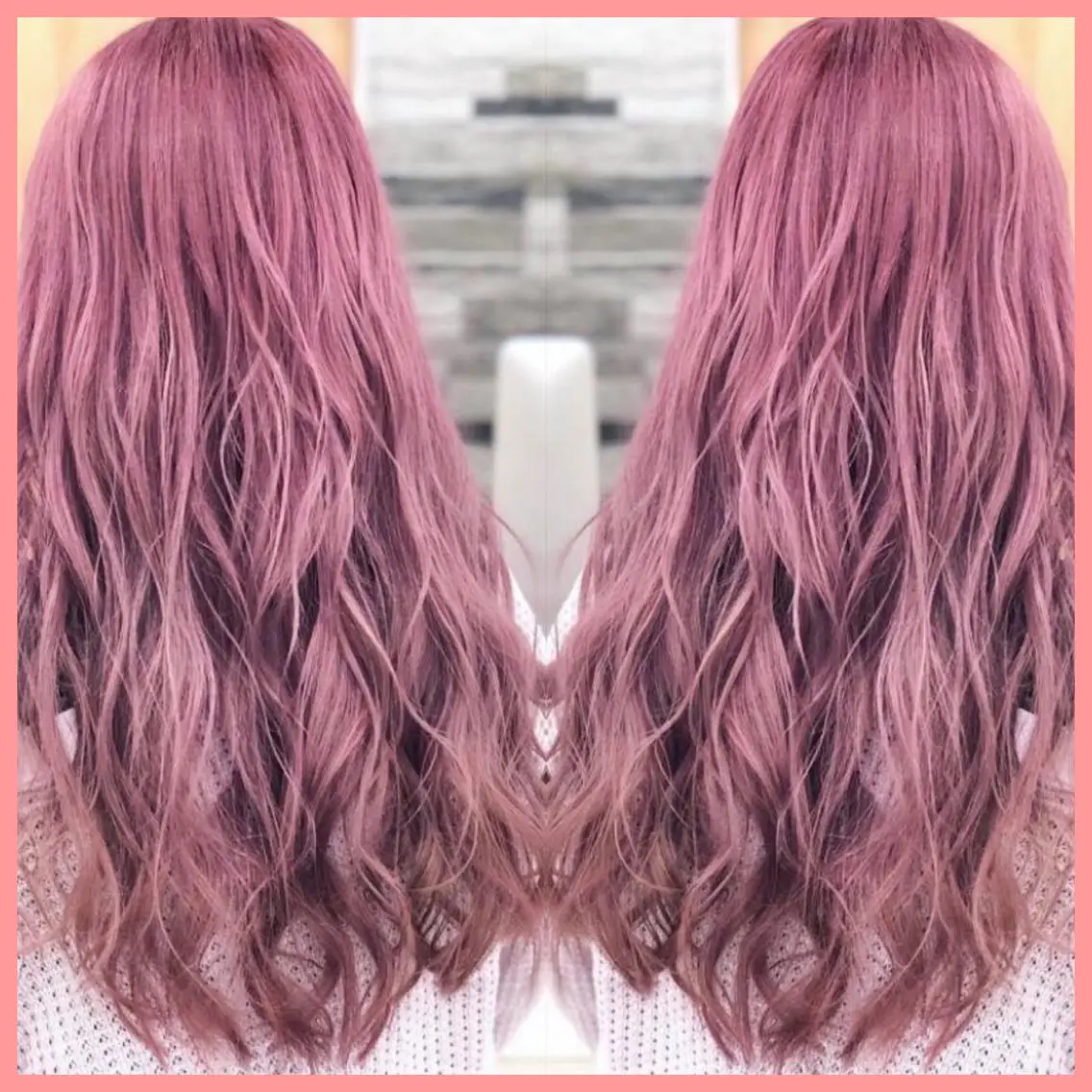 ロング カラー カット ヘアカラー エクステ 🫧あ お🫧 心斎橋のヘアスタイル
