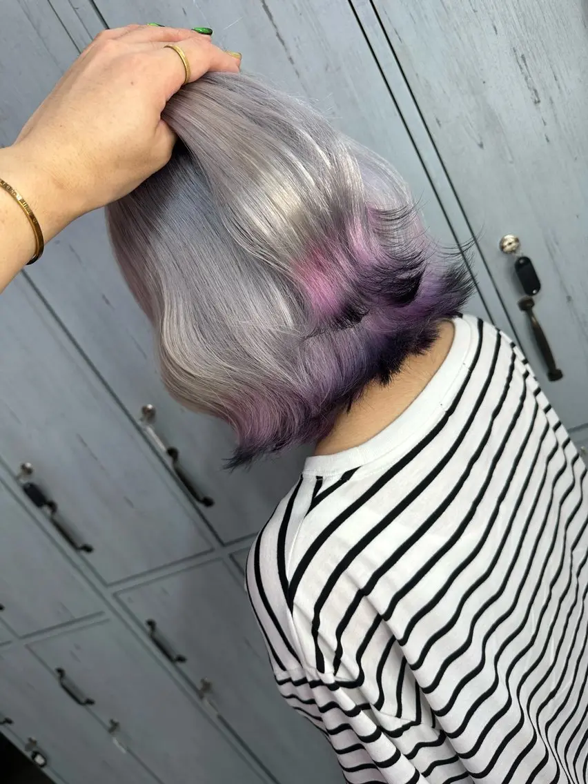 セミロング カラー 町田ブリーチデザイン 🌈MANATOのヘアスタイル
