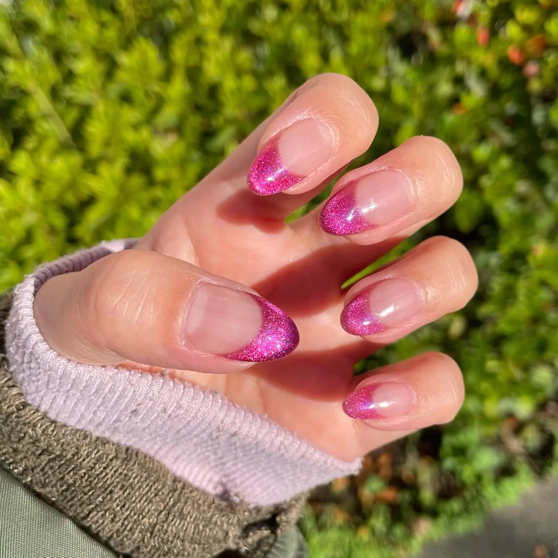 💗￥3900 💗ナチュラルフレンチnailコース✧ラメラインOK❇パーツ/アート追加OK💗ネイルモデル💗の写真