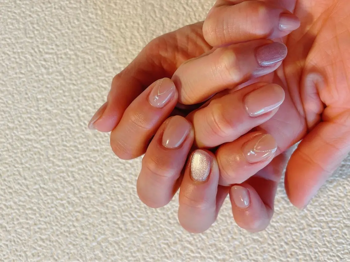 ネイル ジェルネイル 韓国ネイル マグネットネイル メンズネイル パラジェル kiki nail たまプラーザのネイルデザイン