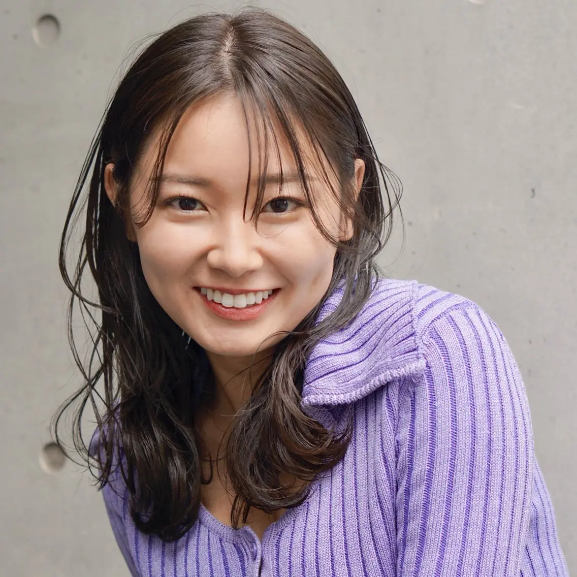 ミディアム カット ヘアカラー 池田識之 髪質改善のヘアスタイル