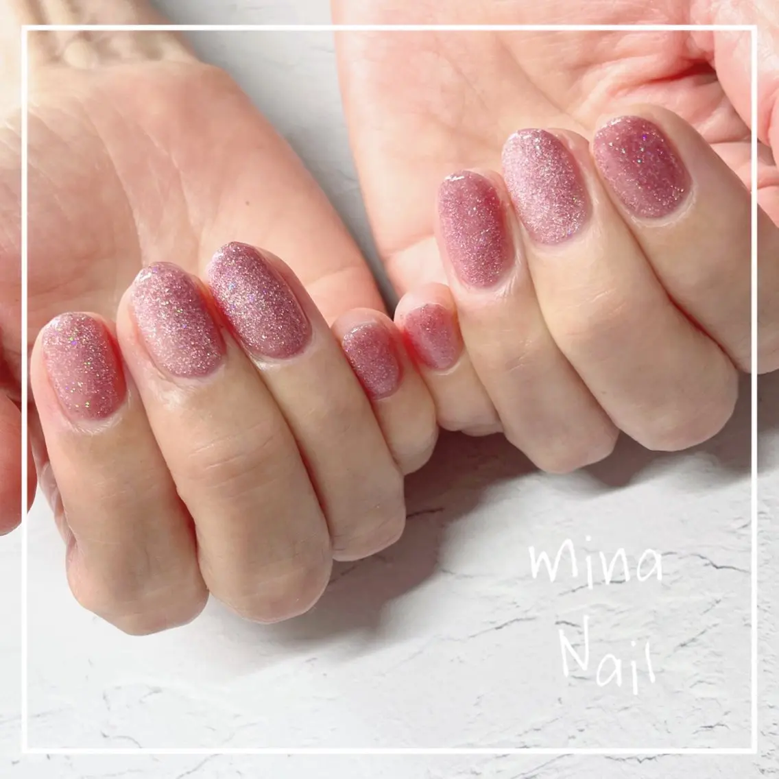 ネイル ボルドー マグネットネイル ピンク mina Nailのネイルデザイン