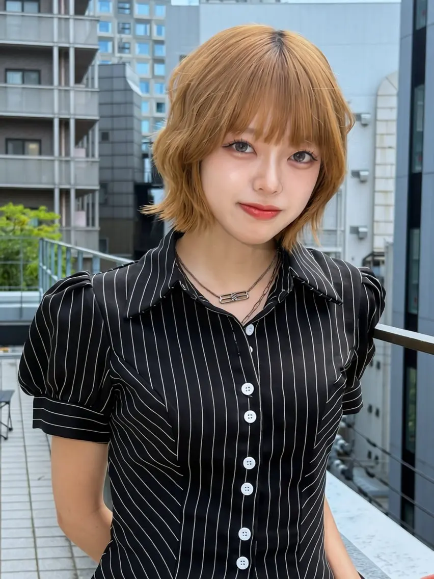 ショート ヘアカラー 桐生 モデル様募集中のヘアスタイル