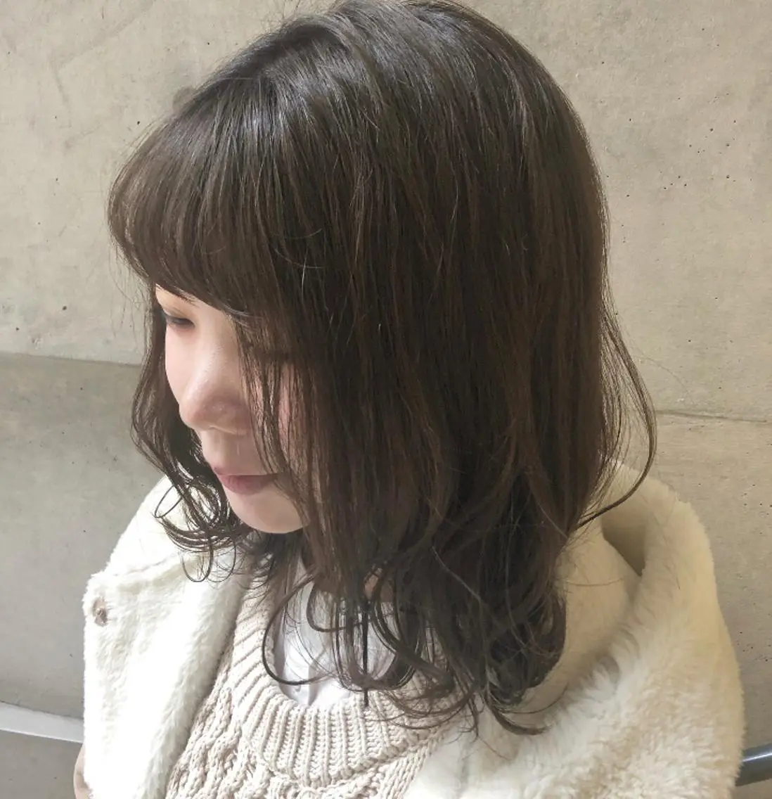 ミディアム カラー グレージュ イルミナカラー 髪質改善サロン 梅田/ヨナミネのヘアスタイル
