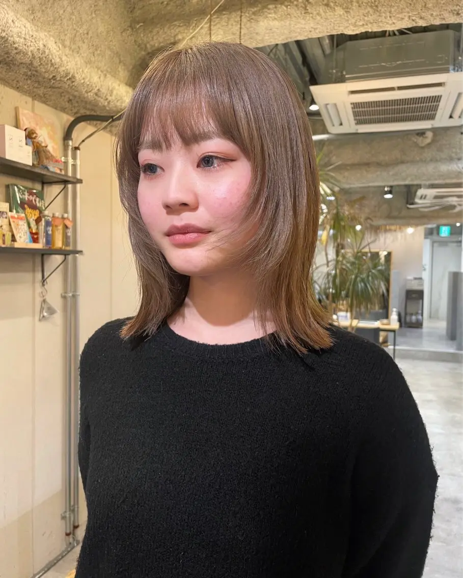 ミディアム カット ヘアカラー トリートメント 狩野 羅夢のヘアスタイル