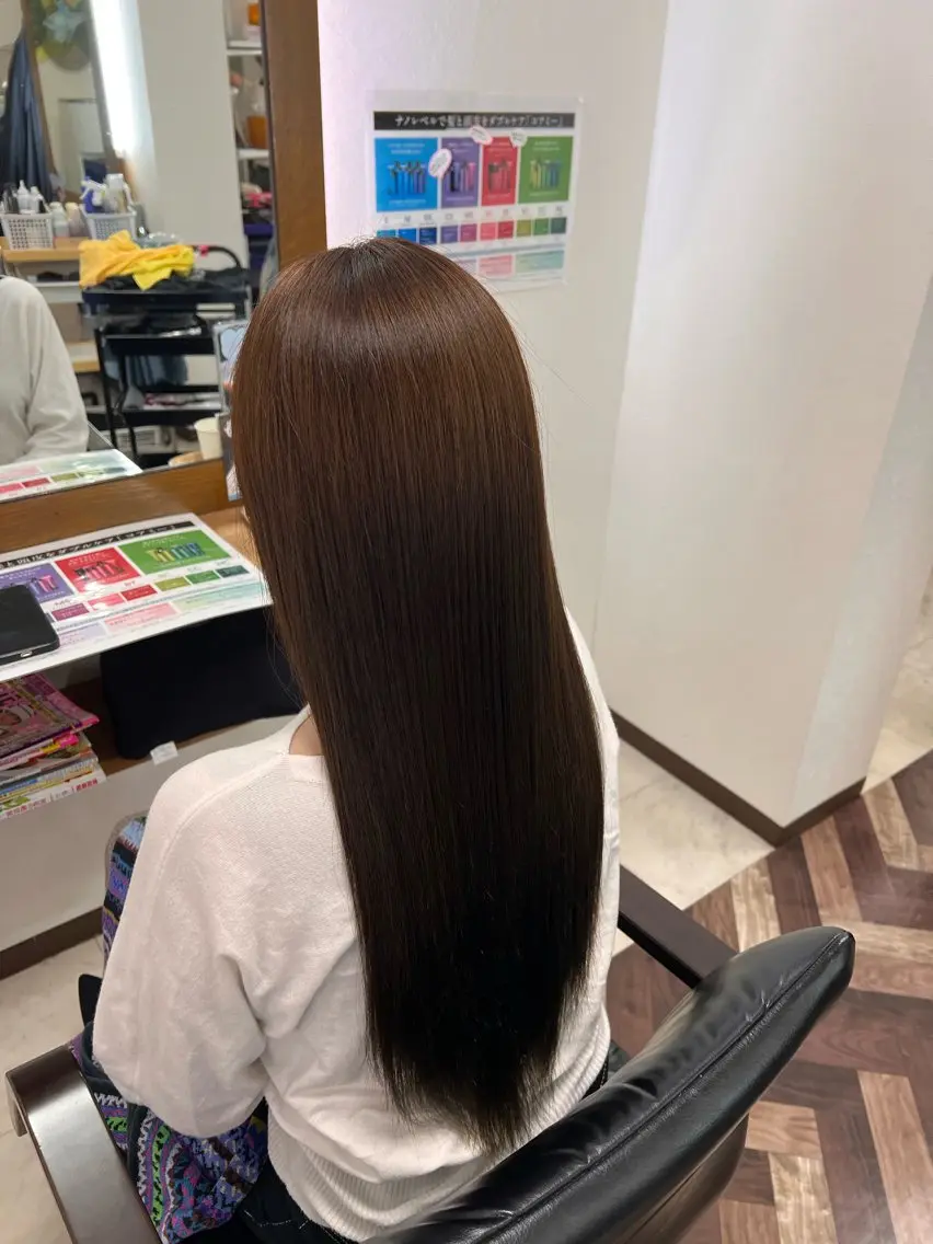 ロング トリートメント 髪質改善/マツパ 垢抜け透明カラー衣笠のヘアスタイル