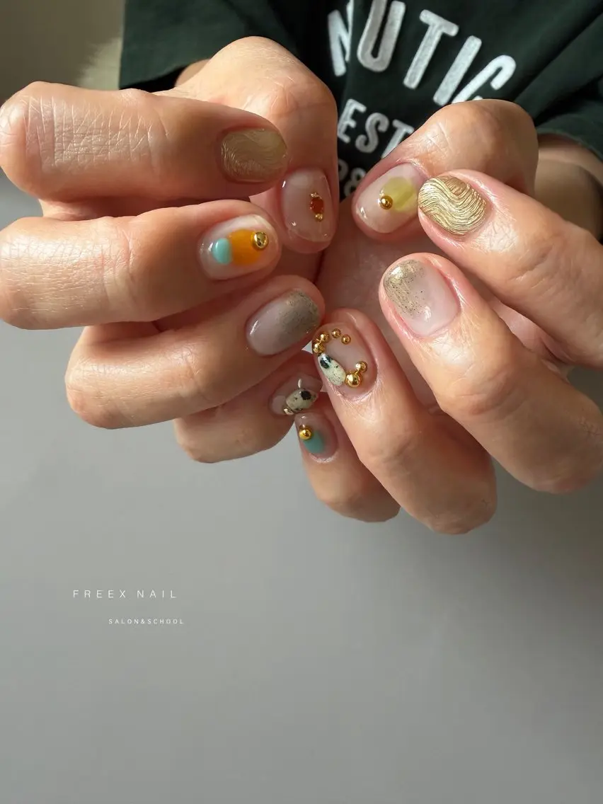 ネイル クリアネイル ハンドネイル ハンドケア freex nail /ニュアンス/個性派のネイルデザイン