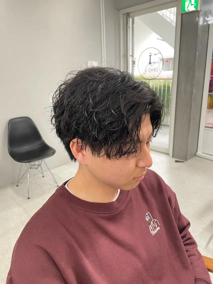 パーマ メンズ カット パーマ トリートメント ヘアセット メンズモテパーマ💙 fuwaのヘアスタイル