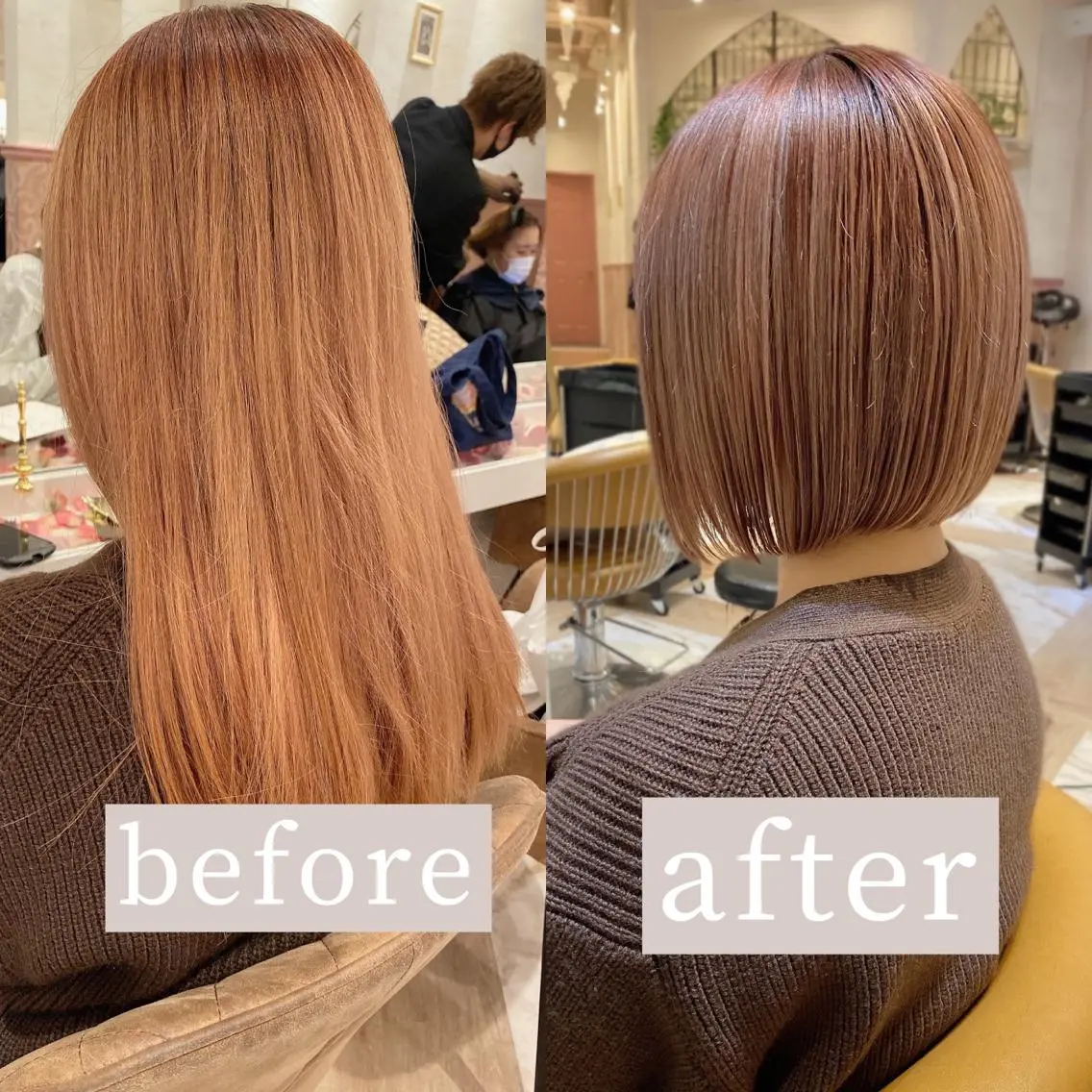 ショート カラー ベージュカラー ブリーチ ピンクカラー ピンクベージュ シアーピンク カット ヘアカラー トリートメント ツヤ髪になりたい方へ 🩷柴田知亜希のヘアスタイル