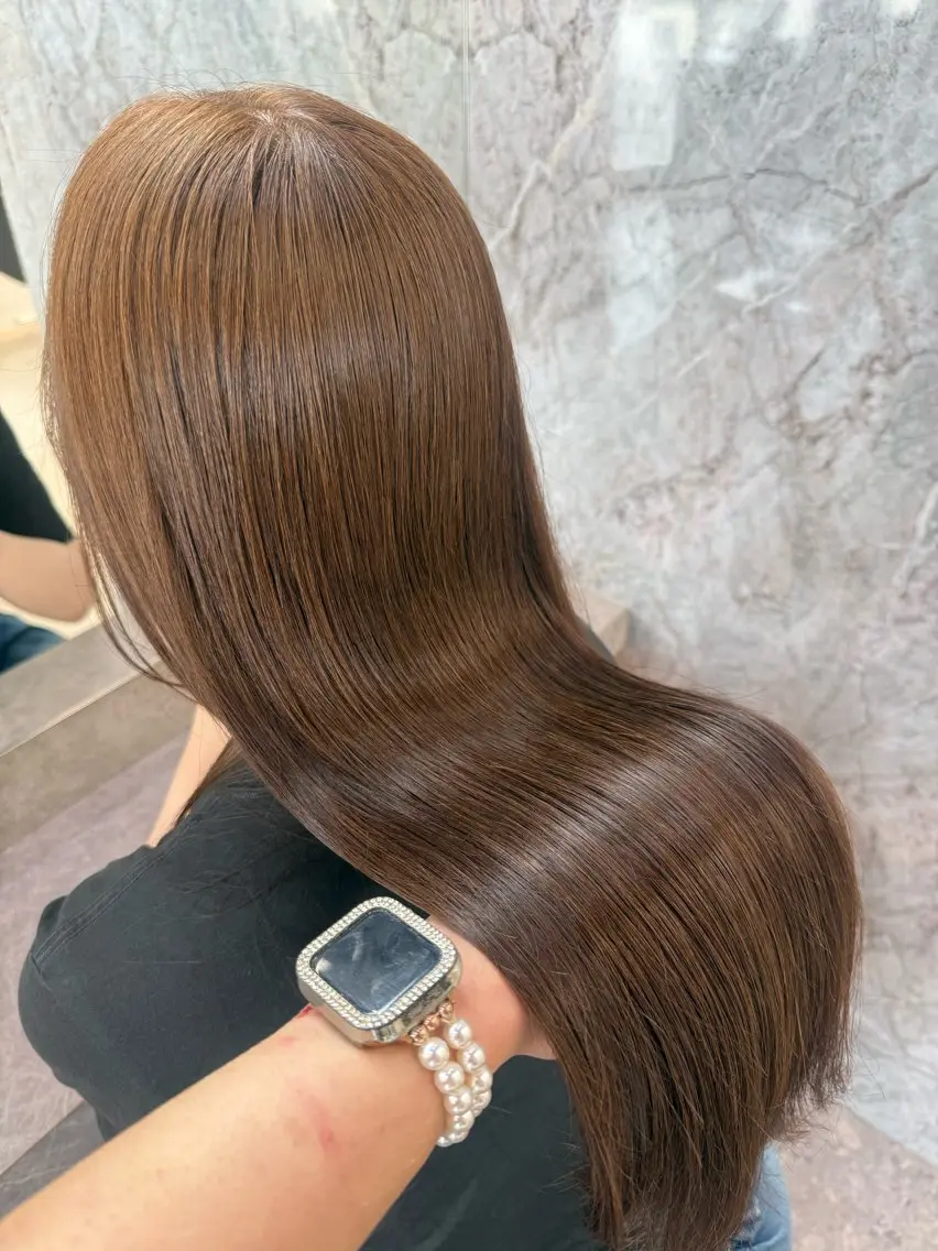 ロング カラー ヘアカラー トリートメント 💎あおい💎大宮 🦋ワンカラー🦋のヘアスタイル