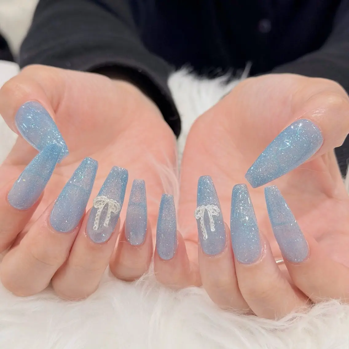 ネイル オーロラネイル フレンチネイル ジェルネイル グラデーション 韓国ネイル ハンドネイル Luci Nail Shinokuboのネイルデザイン