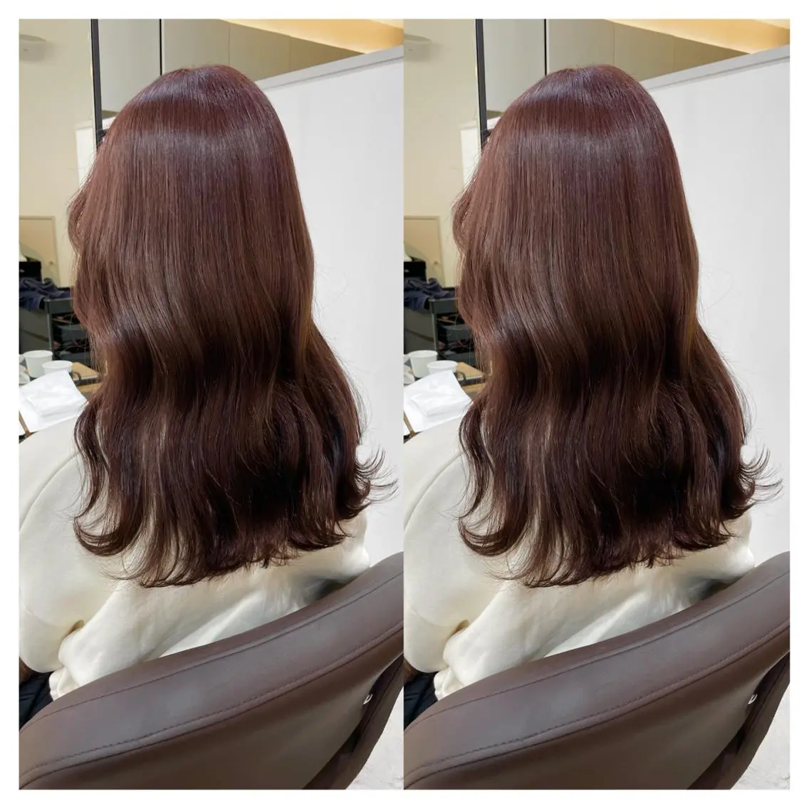 セミロング カラー カット ヘアカラー トリートメント 村山 茉衣のヘアスタイル