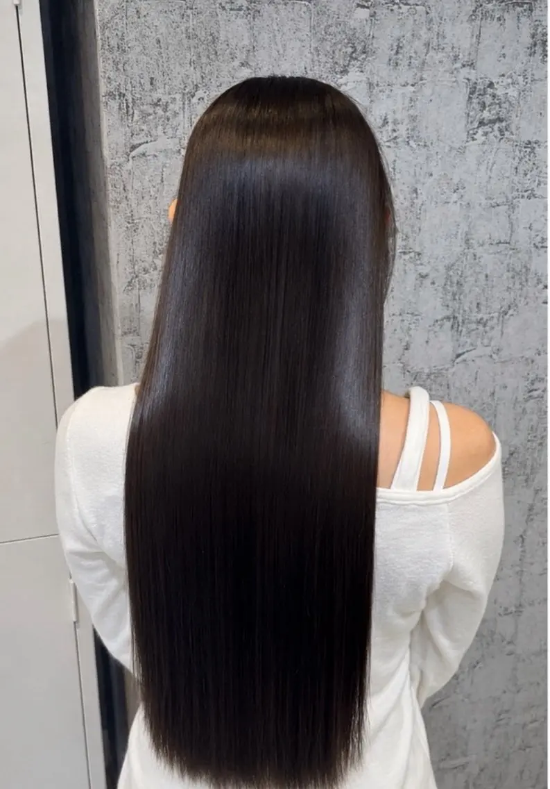 ロング 縮毛矯正 艶髪矯正＆ 髪質改善🎀美雨のマツエク・マツパデザイン