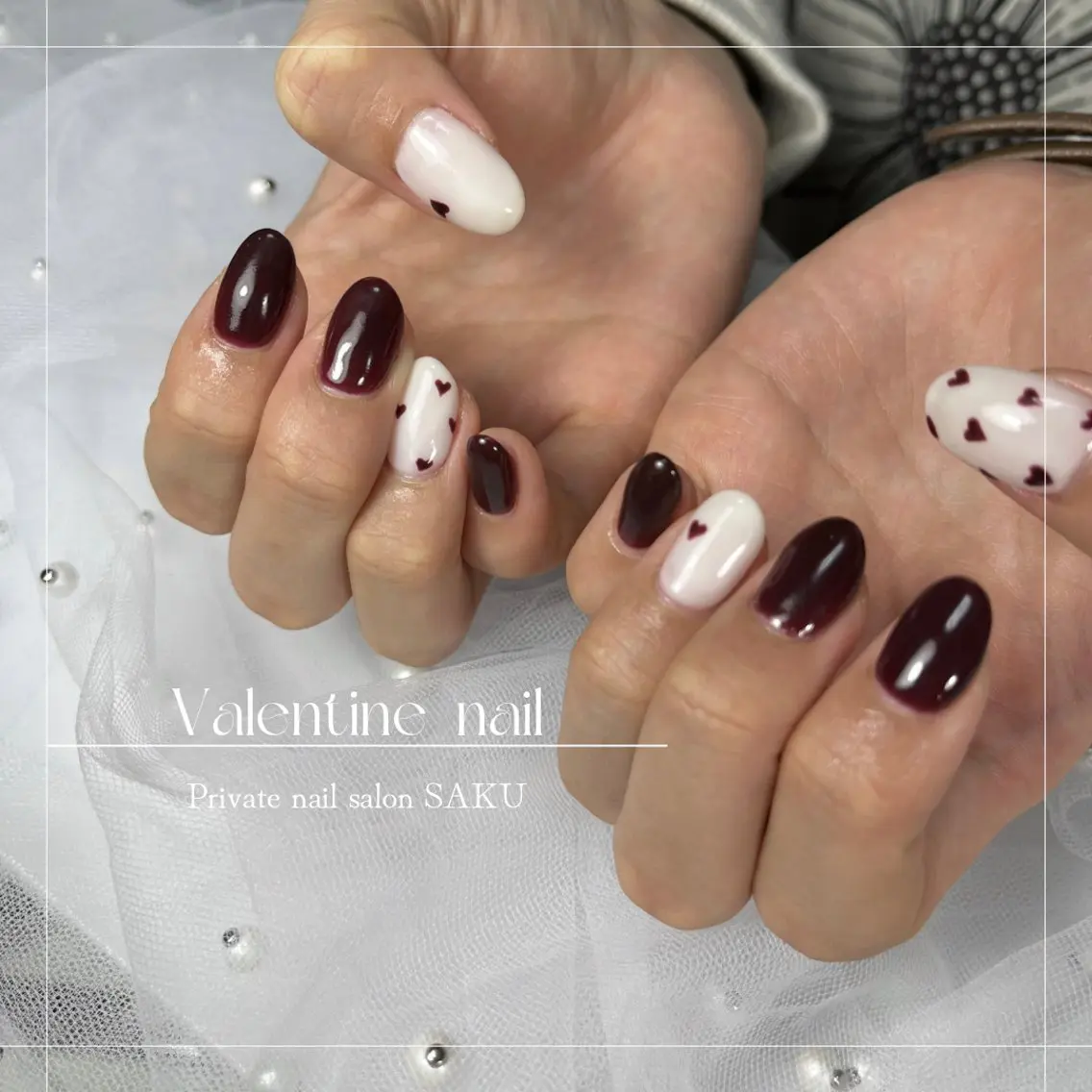 ネイル ハート SAKU nail 作島茜のネイルデザイン