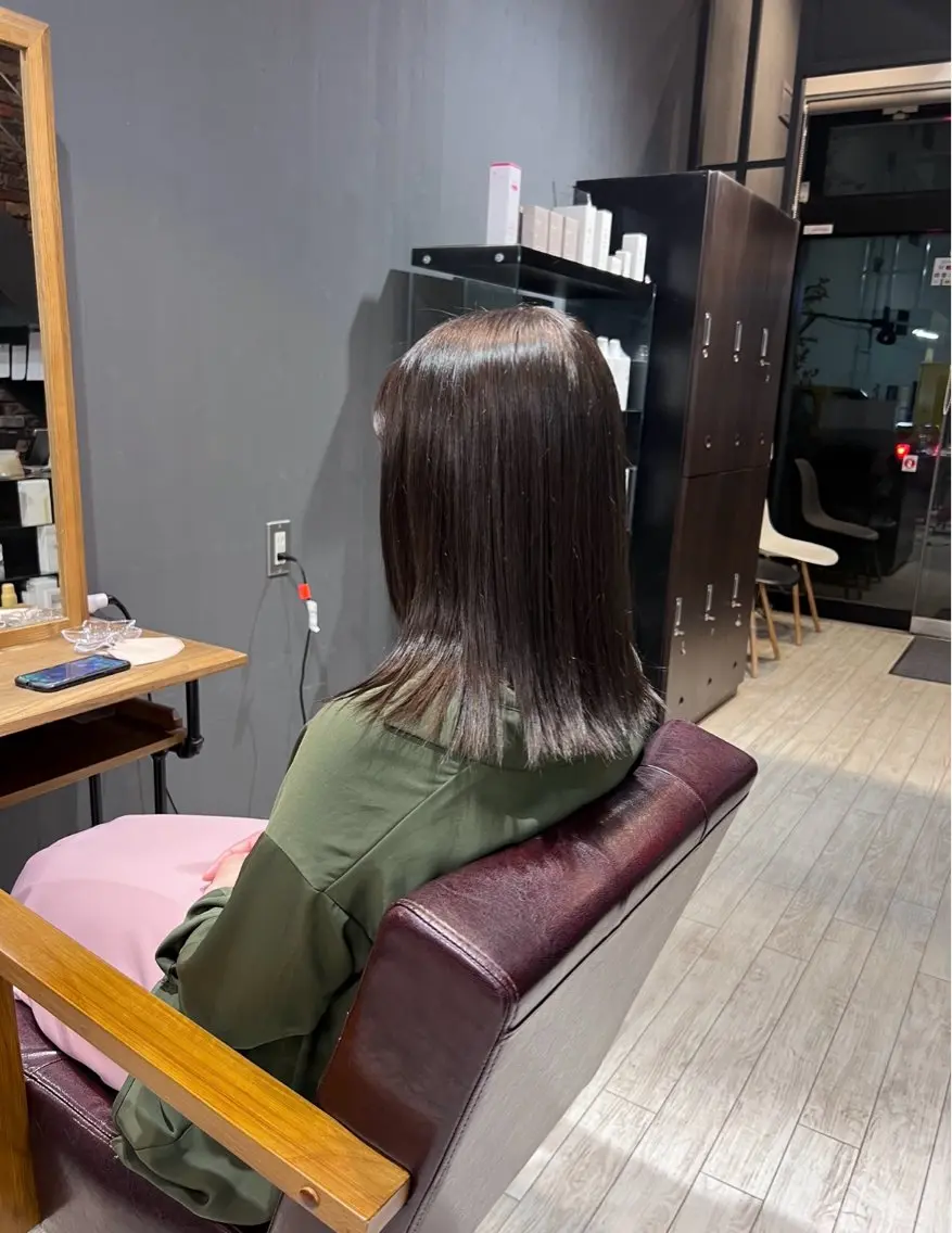 カラー ベージュカラー オリーブベージュ ヘアカラー きづな｜ 男女歓迎◎のヘアスタイル