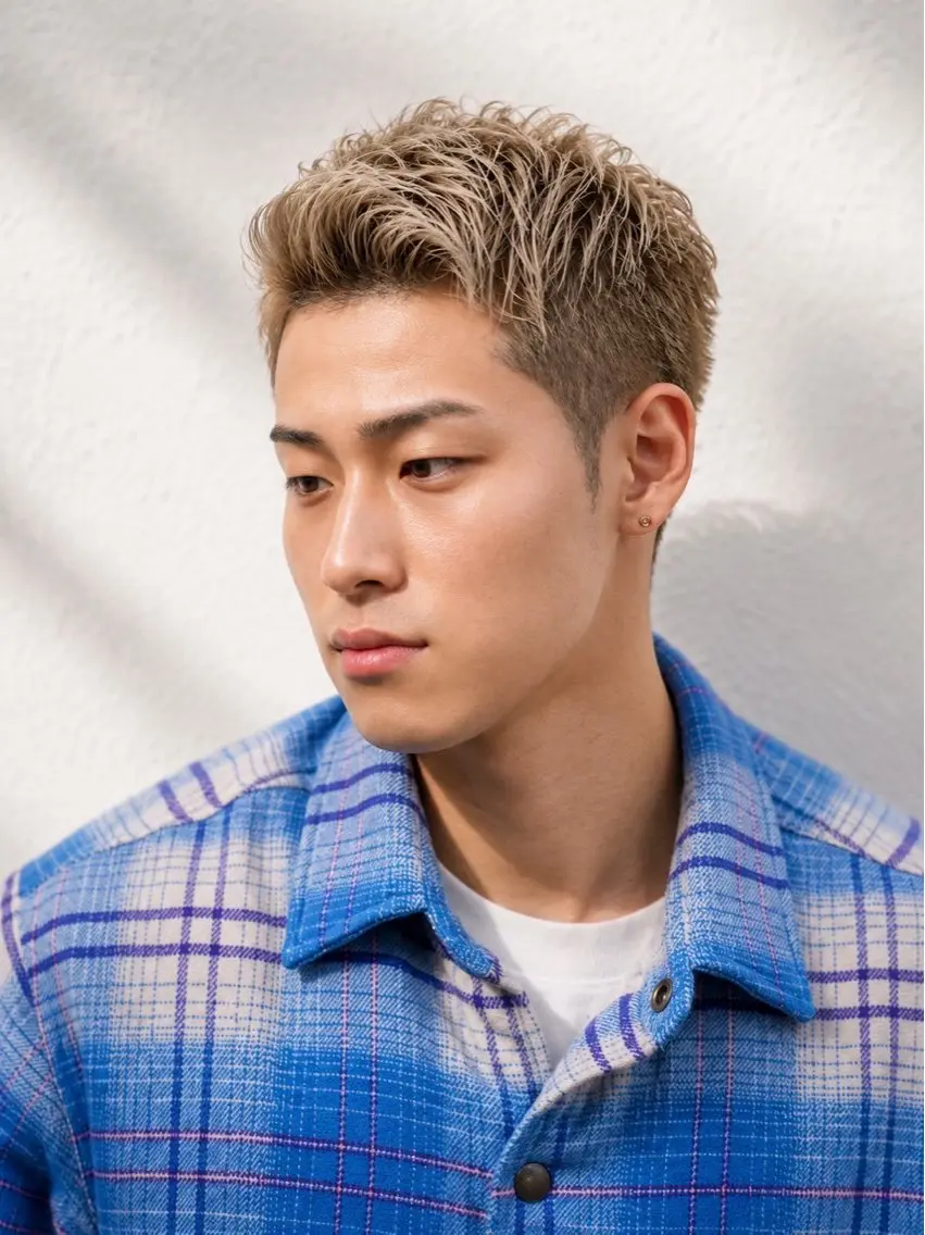 ショート メンズ 深井 龍生のヘアスタイル