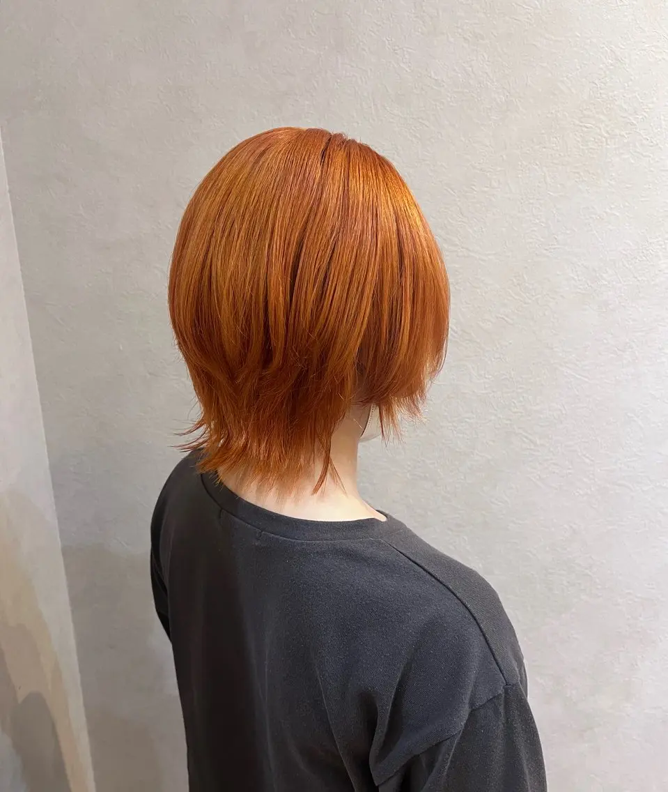 ショート カラー ブリーチ オレンジ ヘアカラー "今"だけでない美髪 KOTOMIのヘアスタイル