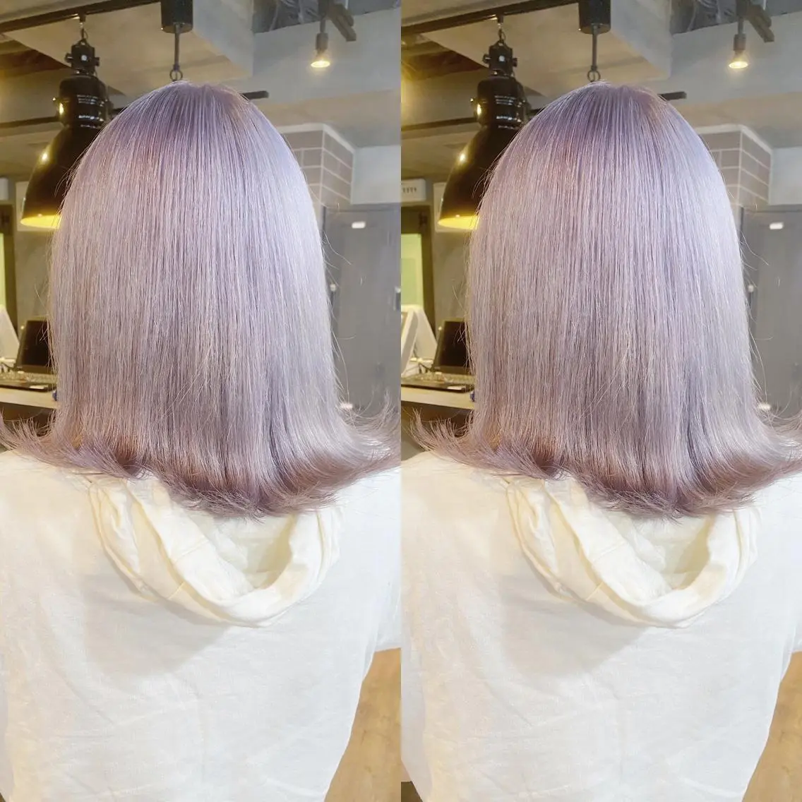 ミディアム カラー ヘアカラー トリートメント yoriダブルカラー 代表すがわらのヘアスタイル