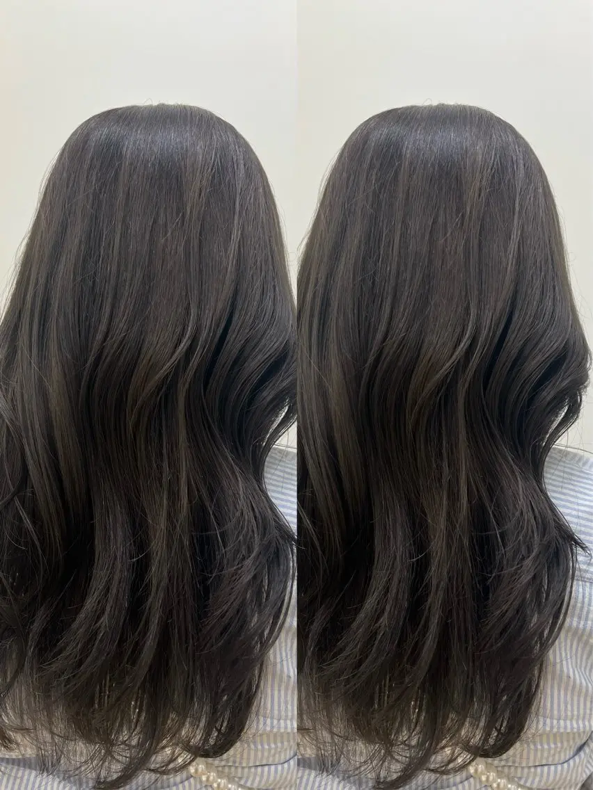 【ダメージ補修したい方おすすめ】透明感カラー✖️ダメージケアトリートメント🫧の写真