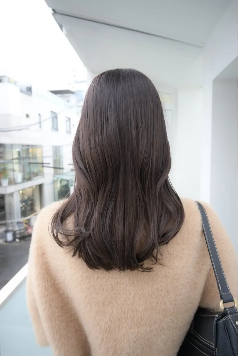 セミロング カラー 日南乃/柔らか ブラウンカラーのヘアスタイル