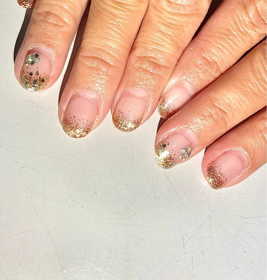 ネイル グラデーション ラメ(グリッター) ラメグラデーション ハンドネイル beauty salonM&Iのネイルデザイン