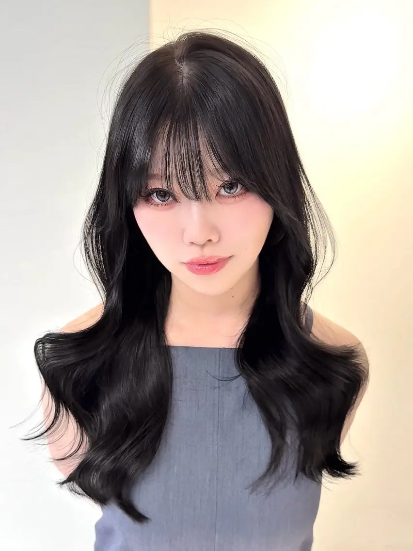 ロング カット ヘアカラー トリートメント ヘアセット Rita/髪質改善/ ブリーチなしWカラーのヘアスタイル
