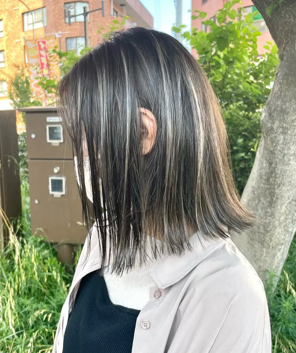 ミディアム カラー ハイライトカラー ハイライト カラー/髪質改善 レイヤー/vagueのヘアスタイル