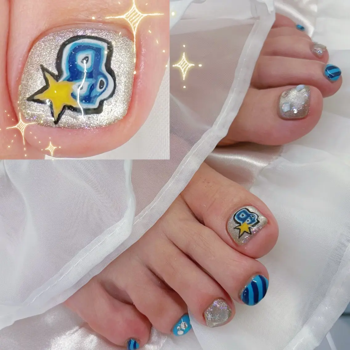ネイル アートネイル フットネイル 持ち込み Ayu ꕤ︎︎。°⋆のネイルデザイン