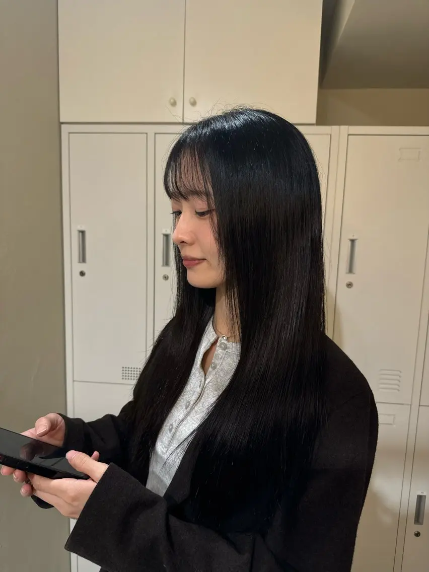 ロング 髪質改善 トリートメント 中澤 眸乃のヘアスタイル