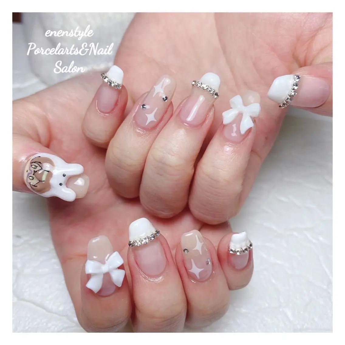 ミディアム ネイル 🐾enen style 🐾のネイルデザイン